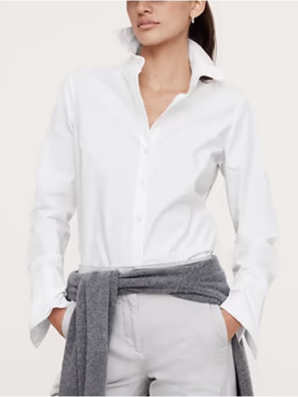 NWT Banana Republic Riley Tailored Fit Classic White Button Down Women's Sz 6